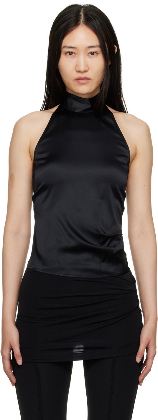 Потник Helmut Lang Halter Neck Tank Top Черно | M09HW506