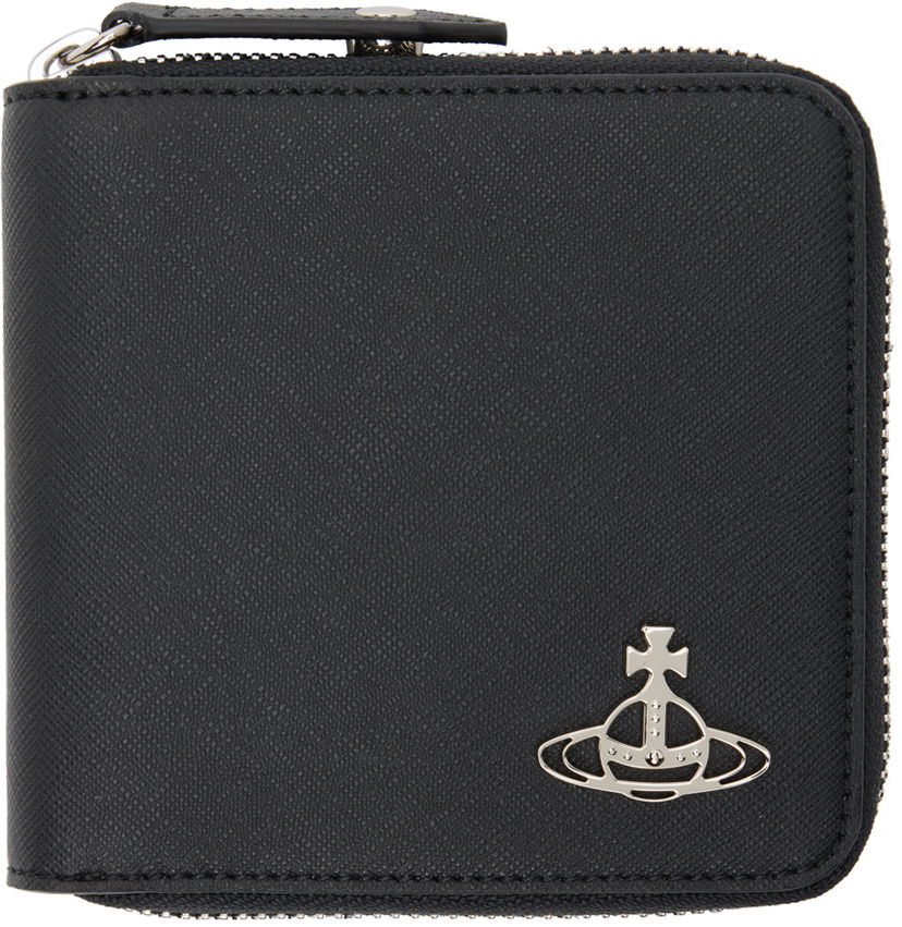 Портфейл Vivienne Westwood Saffiano Biogreen Rounded Square Wallet Черно | 51010043U-S000B-