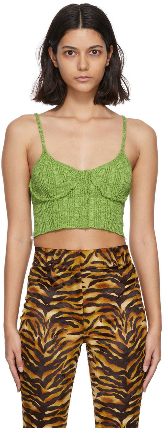 Потник Acne Studios Wool Textured Camisole Зелено | A60355-, 0