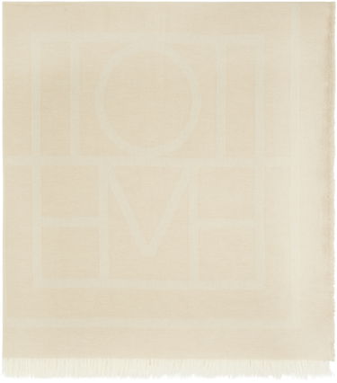 Шал TOTEME Monogram Wool Cashmere Scarf Бежово | 224-894-808, 0