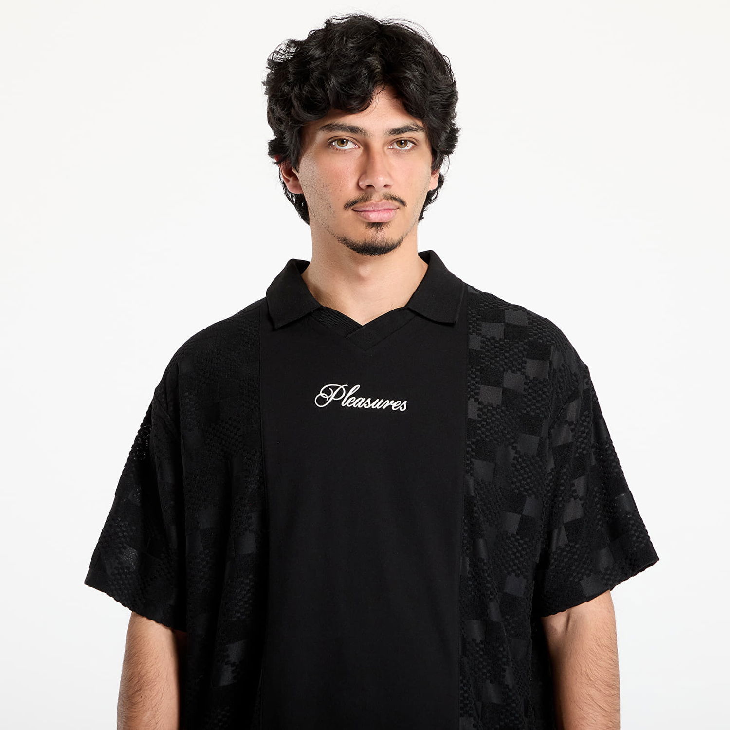 Поло тениска Pleasures PLEASURES Planets Polo Черно | P25SU014 BLACK, 1
