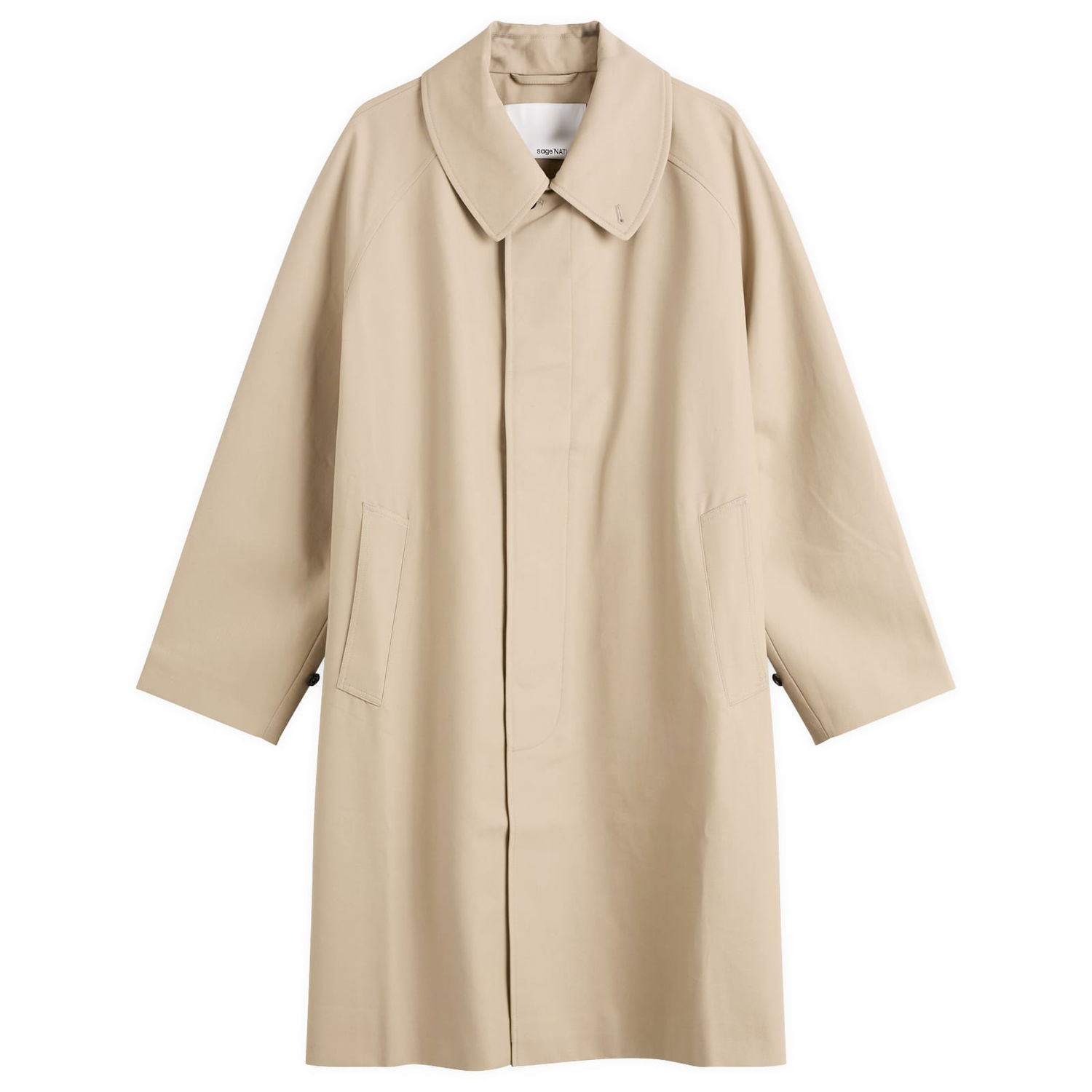 Палта sage NATION Westminster Raglan Sleeve Overcoat Бежово | S130-BEI, 1