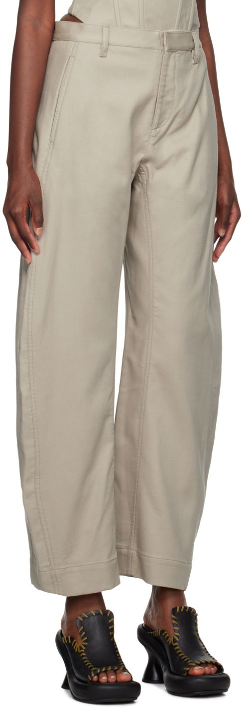 Панталони Dion Lee Arch Trousers Бежово | C2162F23, 1