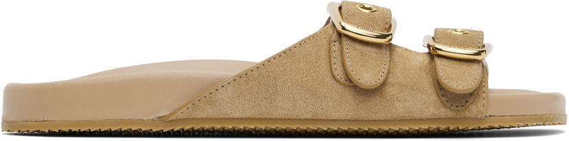 Аксесоари CHLOÉ Chloé Polly Suede Sandals Бежово | CHC25U08PRY