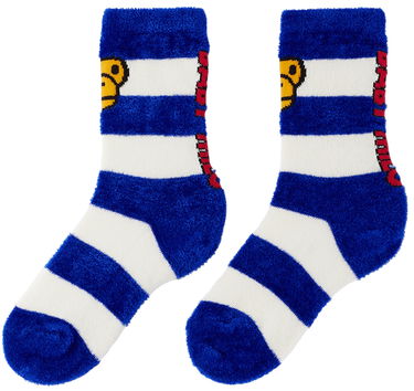 Чорапи BAPE A Bathing Ape Baby Milo Striped Socks Синьо | 002SOI803002K, 1