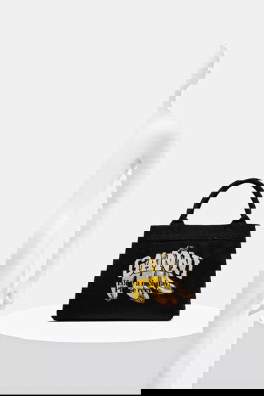 Голяма пазарска чанта GANNI GANNI Shopper XXL Pocket Banana Print Tote Bag Черно | A6896, 5