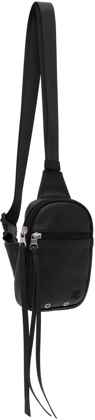Чанта за кръста Courrèges Leather Pouch With Zipper Черно | 124GSA093CV0016, 4