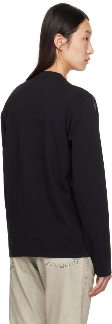 Тениска Coperni Coperni Slogan Graphic Long Sleeve T-Shirt Черно | COPJS16PF5041, 2