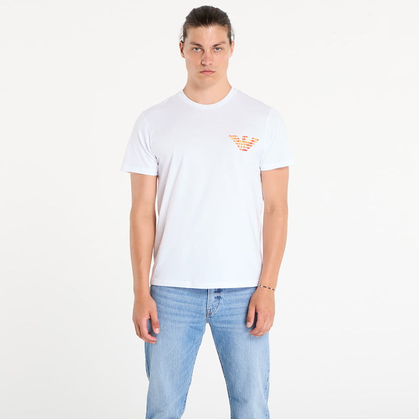 Тениска Emporio Armani EA7 Emporio Armani Crew Neck T-Shirt with Eagle Print Бяло | EM000574AF12349F0065