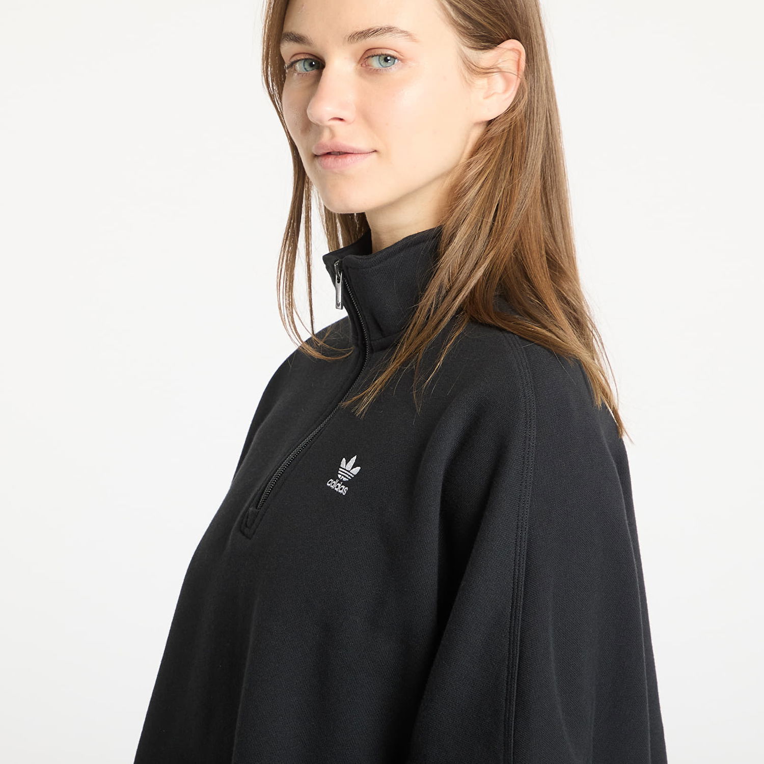 Суитчър adidas Originals Essentials French Terry Half Zip Sweatshirt Черно | IW5726, 1