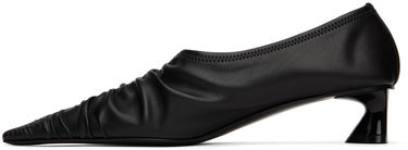 Кецове и обувки Stella McCartney Elsa Ruched Kitten Heels Черно | 810417W1IL0, 2