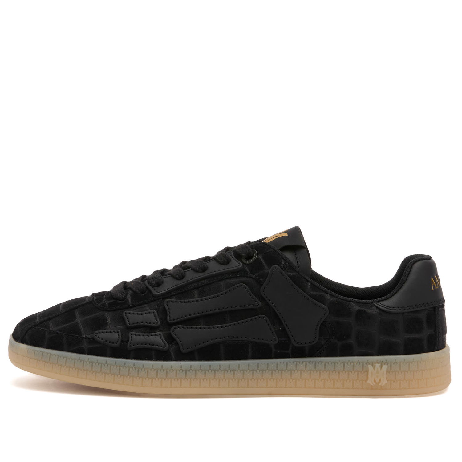 Кецове и обувки AMIRI Croc Debossed Pacific Bones Черно | AMFOSR1177-BLK, 0