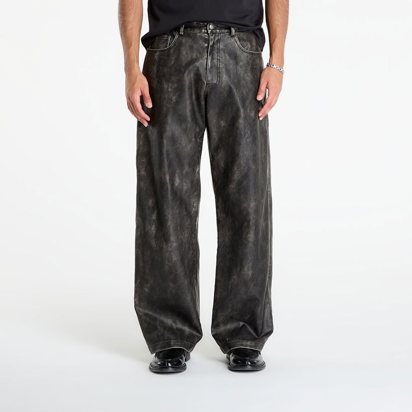 Панталони Palm Angels Palm Angels Coated Pants Черно | PMJB018F25FAB0010710