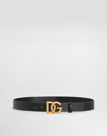 Колани Dolce & Gabbana Lux Leather Belt With Crossover Dg Logo Buckle Черно | BC4644AX6228E831, 0