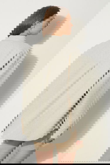 Риза Carhartt WIP Ethel Shirt Jac Relaxed Linen Blend Classic Collar Бежово | I033569.502, 2