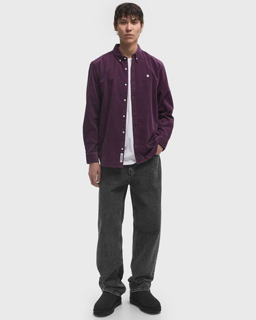 Риза Carhartt WIP Madison Long Sleeve Corduroy Shirt Лилаво | I030580-2W0.XX, 2