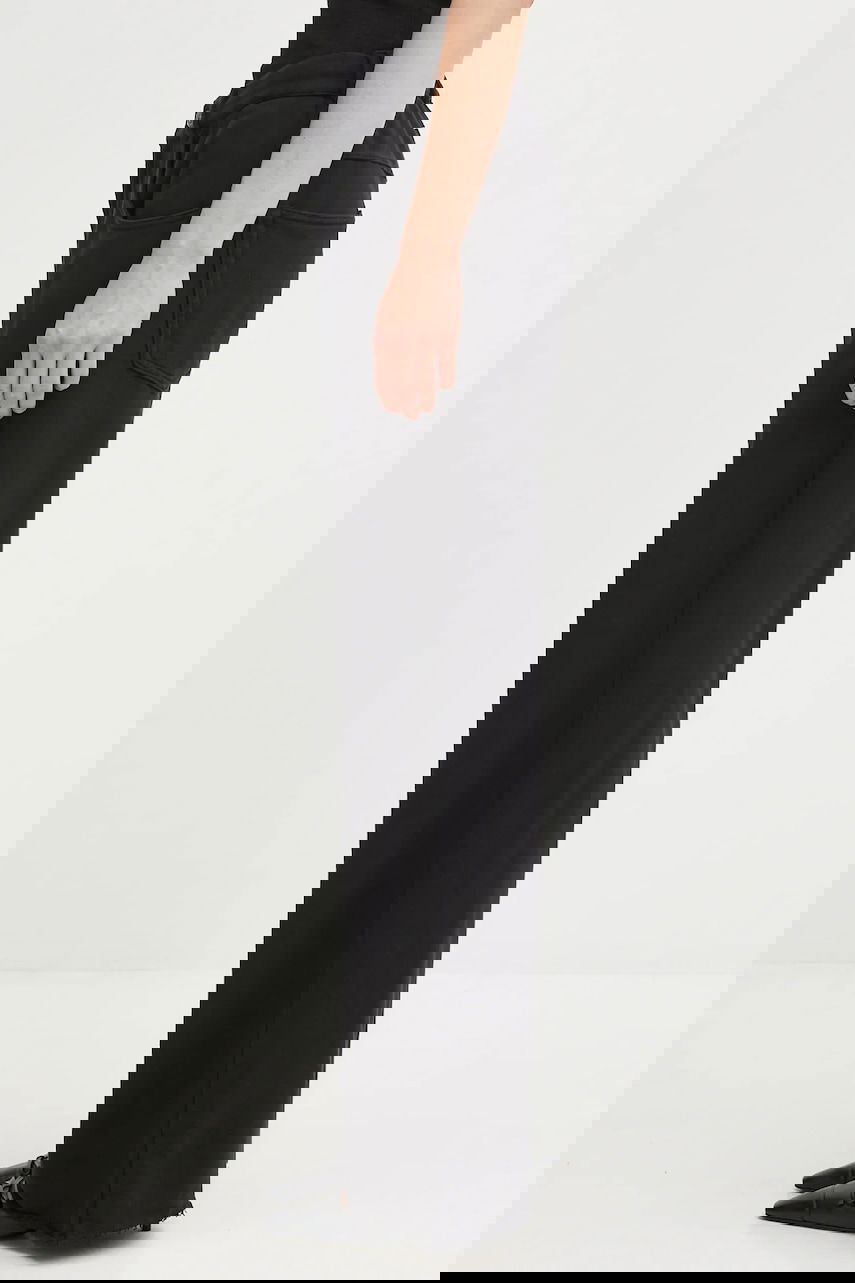 Панталони Maison Margiela MM6 Maison Margiela Wide-Leg Cotton Raw Hem Pants Черно | S52KA0548.M25014.900, 1