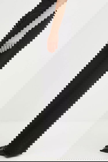 Панталони Maison Margiela MM6 Maison Margiela Wide-Leg Cotton Raw Hem Pants Черно | S52KA0548.M25014.900, 1