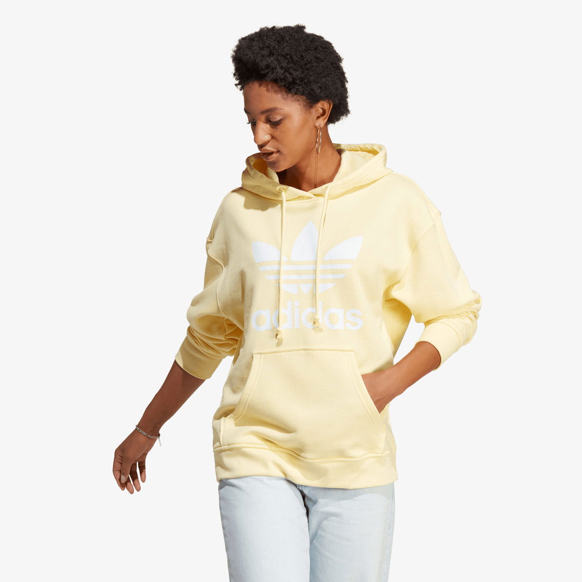 Суитчър adidas Originals Yellow Hoodie with Graphic Logo Жълто | IB7434, 0