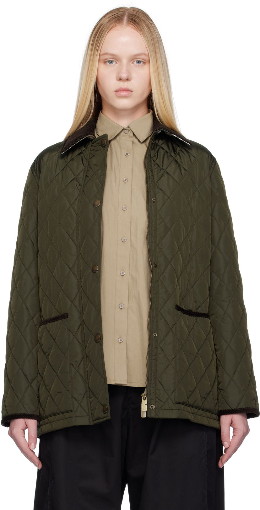 Яке Burberry Burberry Broadway Quilted Jacket Зелено | 8113840
