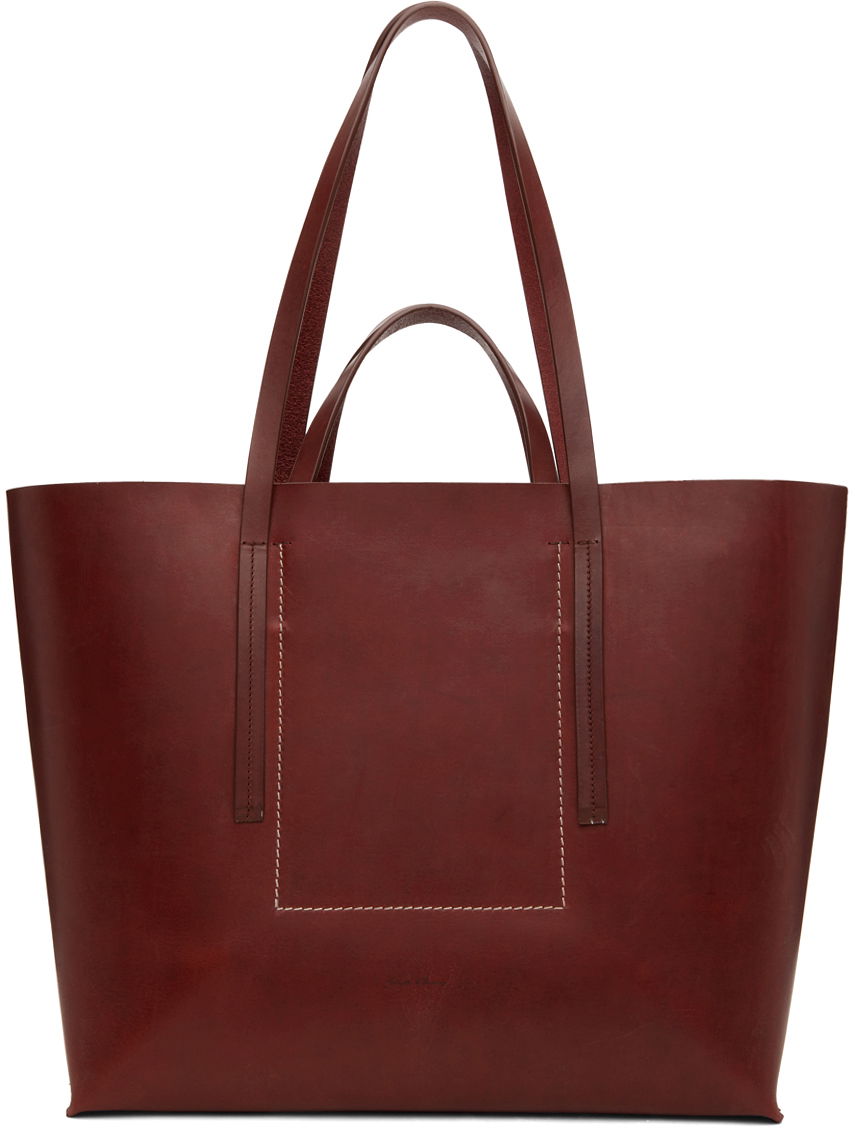 Голяма пазарска чанта Rick Owens Rick Owens Shopper Tote Бургунди | RA01D0462 LGE, 0