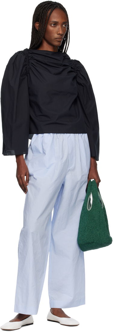 Риза Baserange Simmon Ruched Puff-Sleeve Blouse Черно | TSSI-PO-WI25, 3