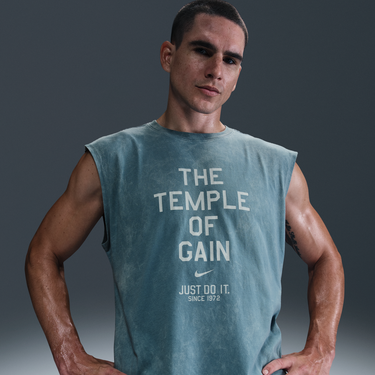 Потник Nike Nike Sleeveless T-Shirt "The Temple Of Gain" Синьо | HJ3687-006, 2