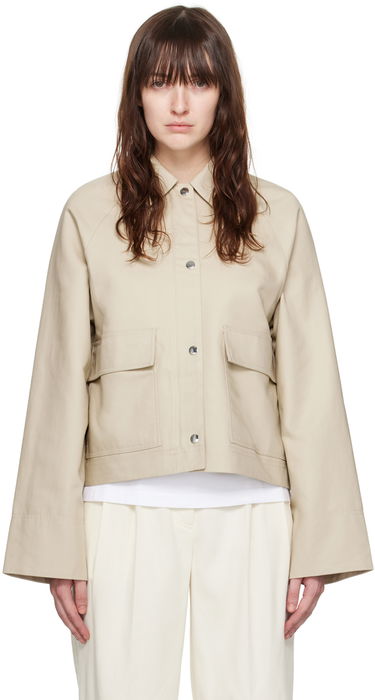 Яке TOTEME TOTEME Cropped Flap Pocket Jacket Бежово | 243-WRO0129-FB0198, 0
