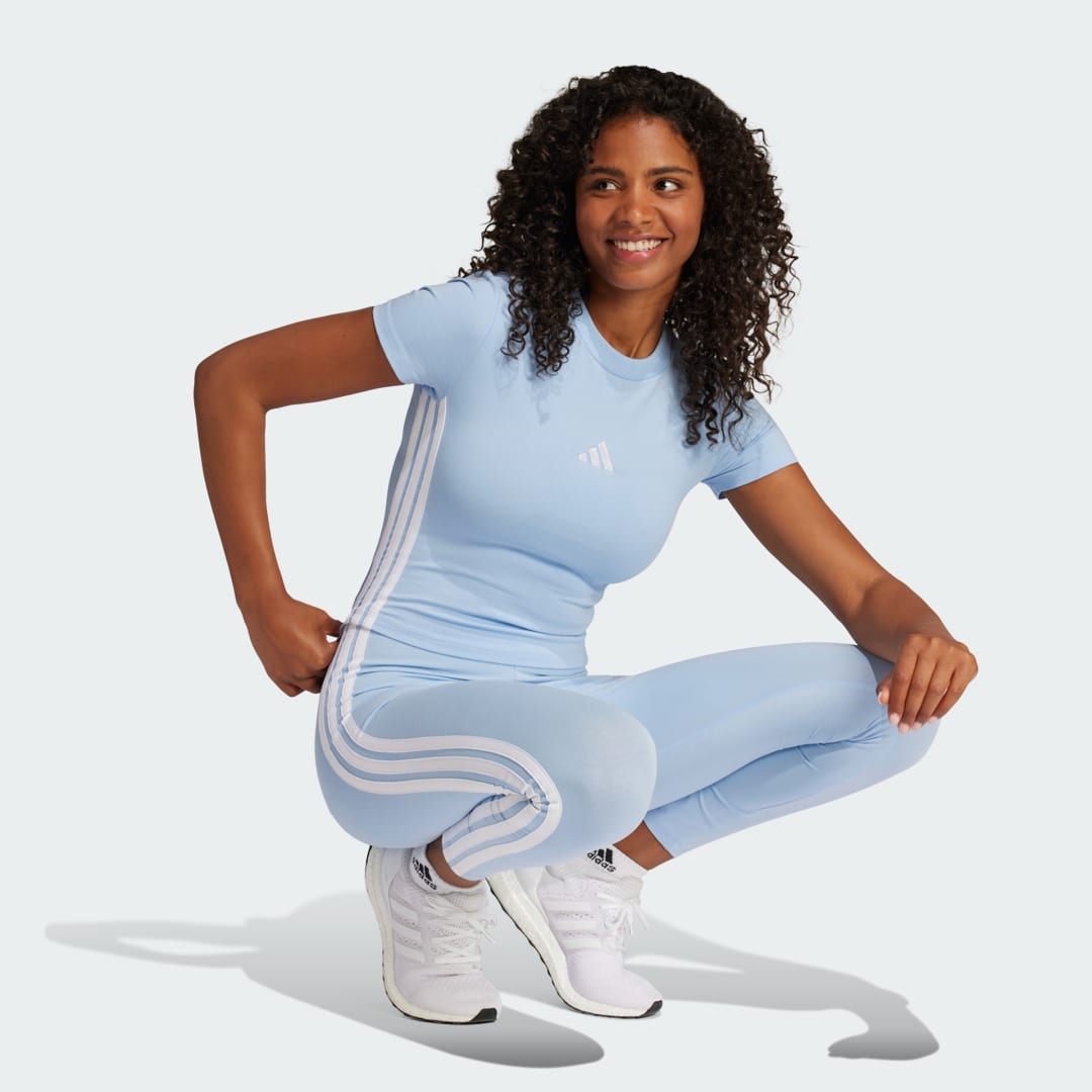 Съкратен топ adidas Performance Slim Fit Tee Синьо | JE1241, 1