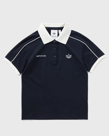Поло тениска adidas Originals Sporty & Rich Polo Shirt Тъмно синьо | JL7198, 1