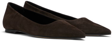 Pокля Aeyde Aeyde Cassy Suede Ballerina Flats Кафяво | A11-FL-SNDP8 FL130-FW24-953-017, 3
