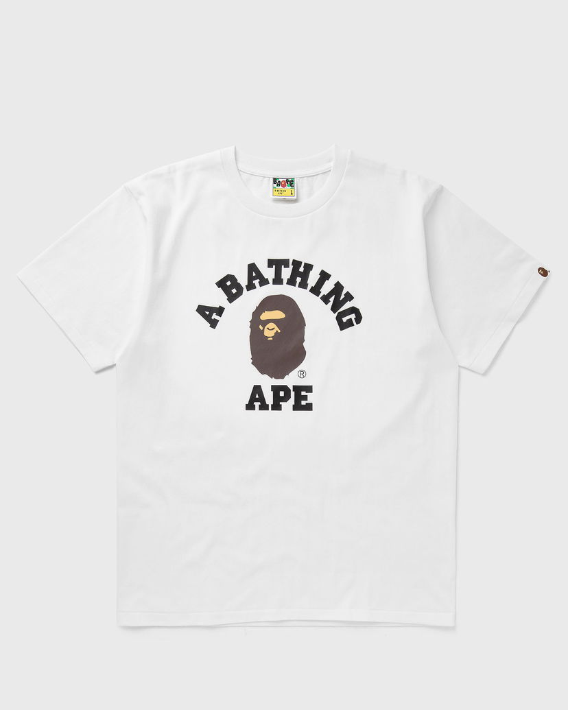 Тениска BAPE COLLEGE TEE Бяло | 001TEK801001MWHT