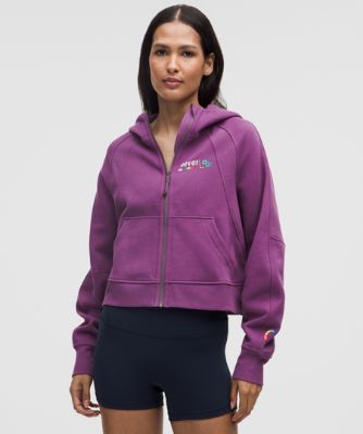 Суитчър lululemon Oversized Cropped Full Zip Hoodie Лилаво | prod20000051, 7