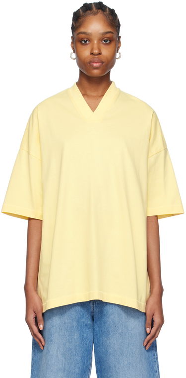 Тениска Fear of God ESSENTIALS V-Neck T-Shirt Жълто | 125SP244211F, 0