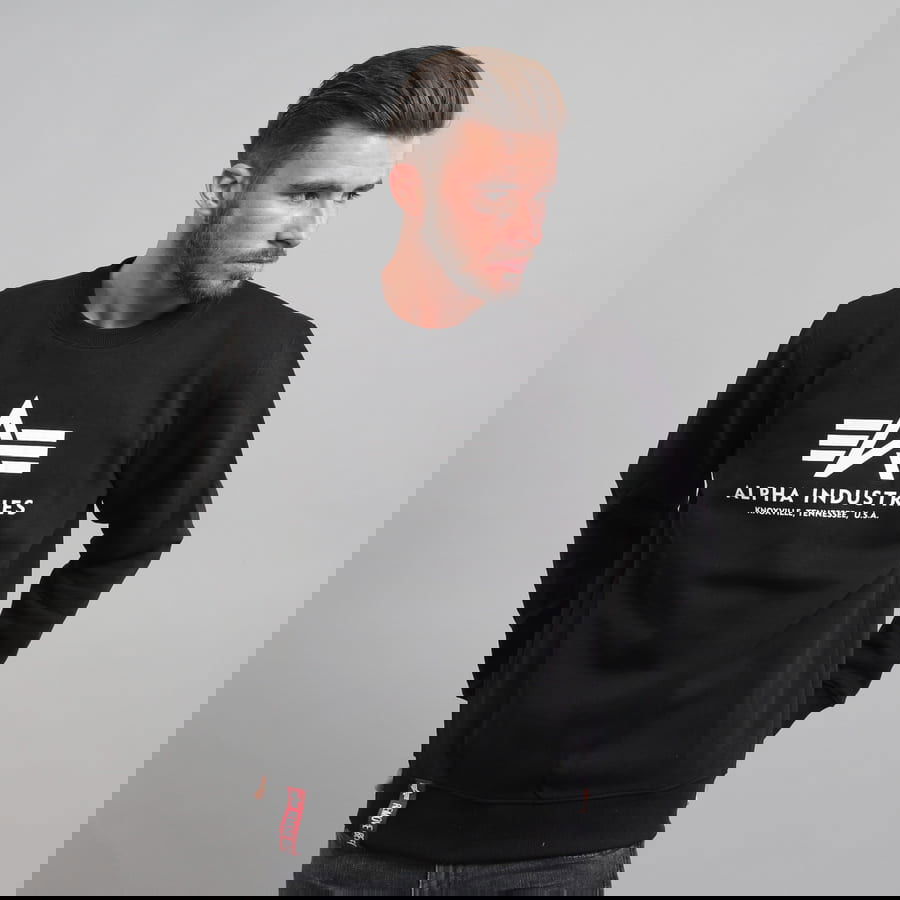 Суитчър Alpha Industries Basic Sweater Черно | 178302 03, 0