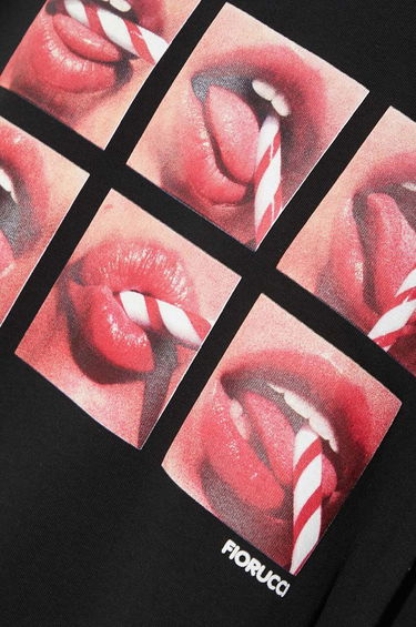 Тениска Fiorucci Fiorucci Mouth Print Padded T-Shirt Черно | M01FPTSH105CJ01BK01, 5