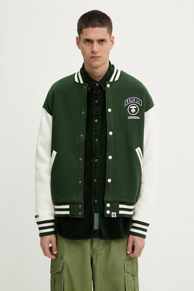 AAPE Now Graphic Varsity Jacket