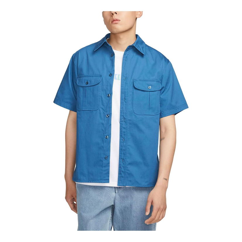 Риза Nike SB Tanglin Short-Sleeved Button-Down Shirt Синьо | FQ0400-457