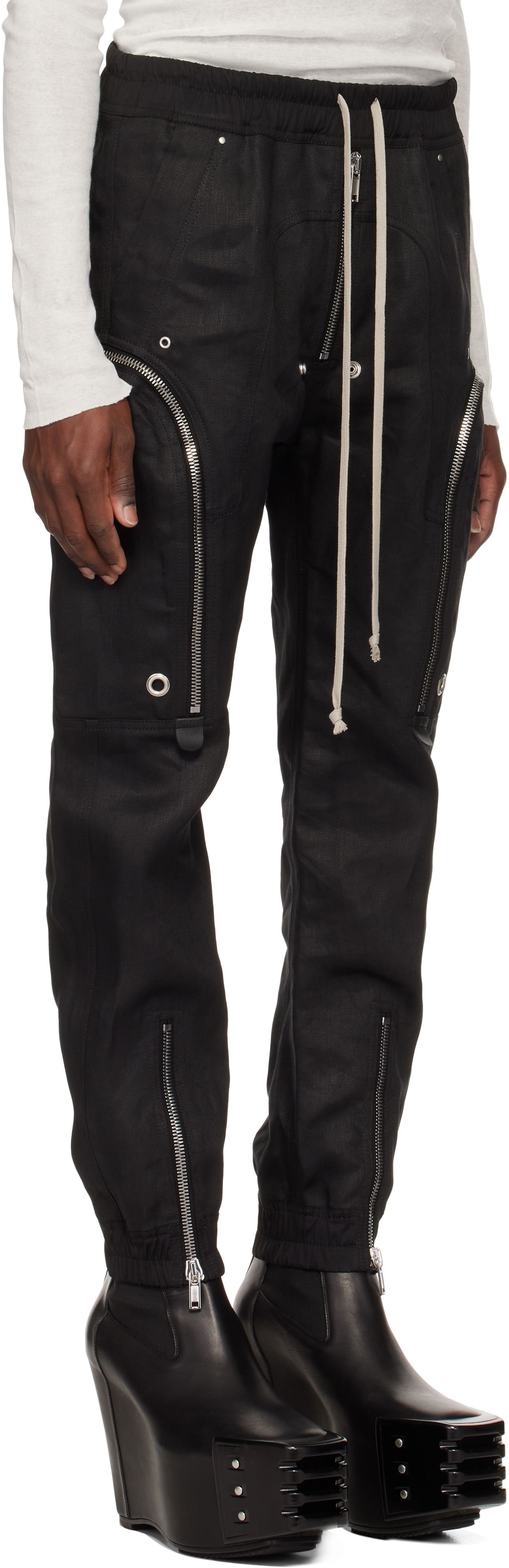 Карго панталони Rick Owens Rick Owens Hollywood Bauhaus Cargo Pants Черно | RU01E5377 TWL, 1
