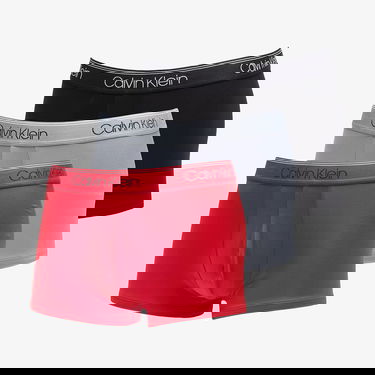 Боксерки CALVIN KLEIN Microfiber Stretch Wicking Technology Low Rise Trunk 3-Pack Black/ Convoy/ Red Gala Многоцветен | NB2569A 8Z8, 0
