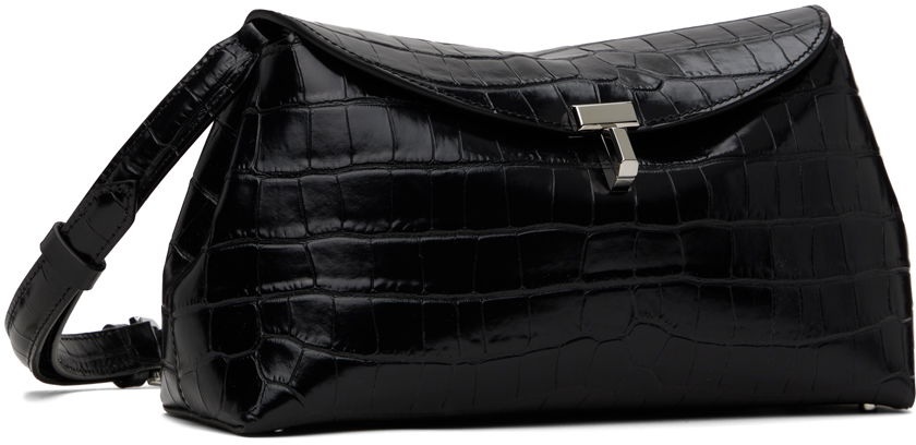 Чанта през рамо TOTEME TOTEME T-Lock Croc-Embossed Clutch Черно | 243-WAL944-LE0076, 1