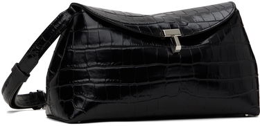Чанта през рамо TOTEME TOTEME T-Lock Croc-Embossed Clutch Черно | 243-WAL944-LE0076, 1