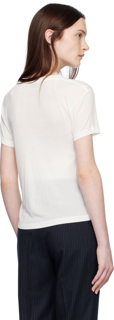 Тениска Anine Bing ANINE BING Amani Fitted T-Shirt Бяло | A-08-2279-100B, 2