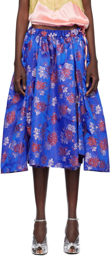 Пола Comme des Garçons Comme des Garçons Jacquard Pattern Midi Skirt Синьо | GO-S002-051-1, 0
