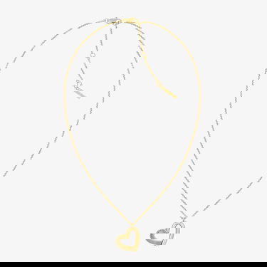 Колие CALVIN KLEIN Ribbed Heart Pendant Necklace Жълто | 35000385, 0