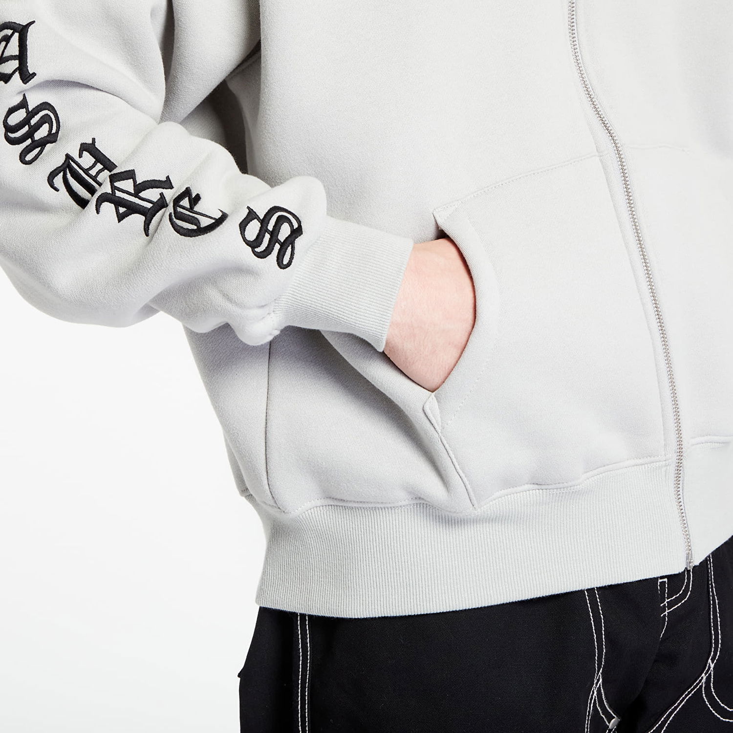 Суитчър Pleasures Zip Up Hoodie Бяло | P23W038 GREY, 1
