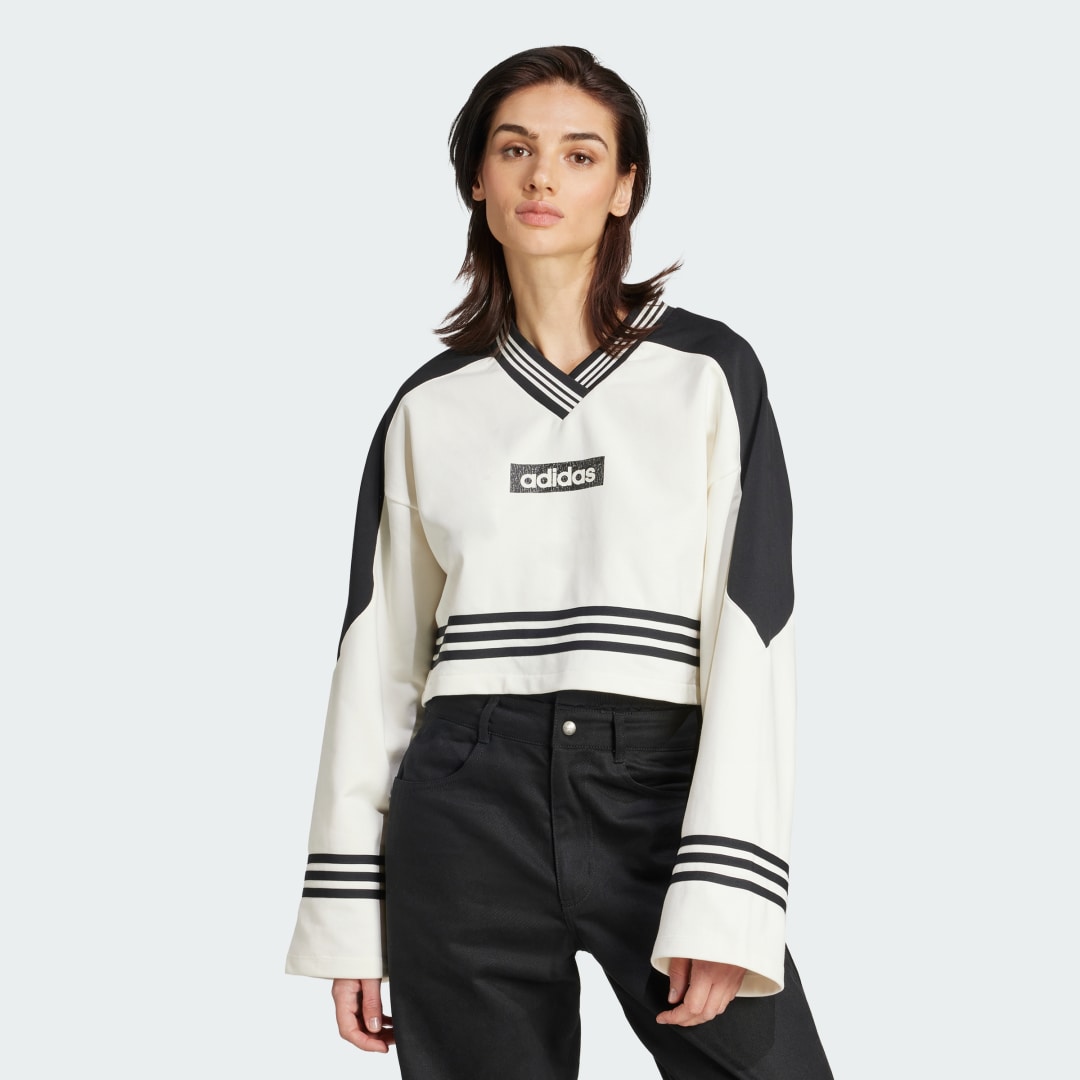 Суитчър adidas Performance Blocking Crewneck Sweatshirt Бяло | JX7597, 0
