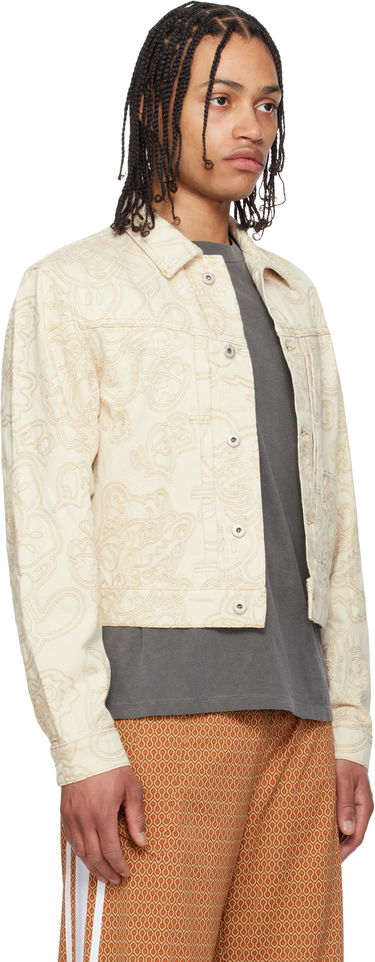 Яке KENZO Kenzo Paris VERDY Edition Embroidered Trucker Jacket Бежово | FF55DV3096W1, 1