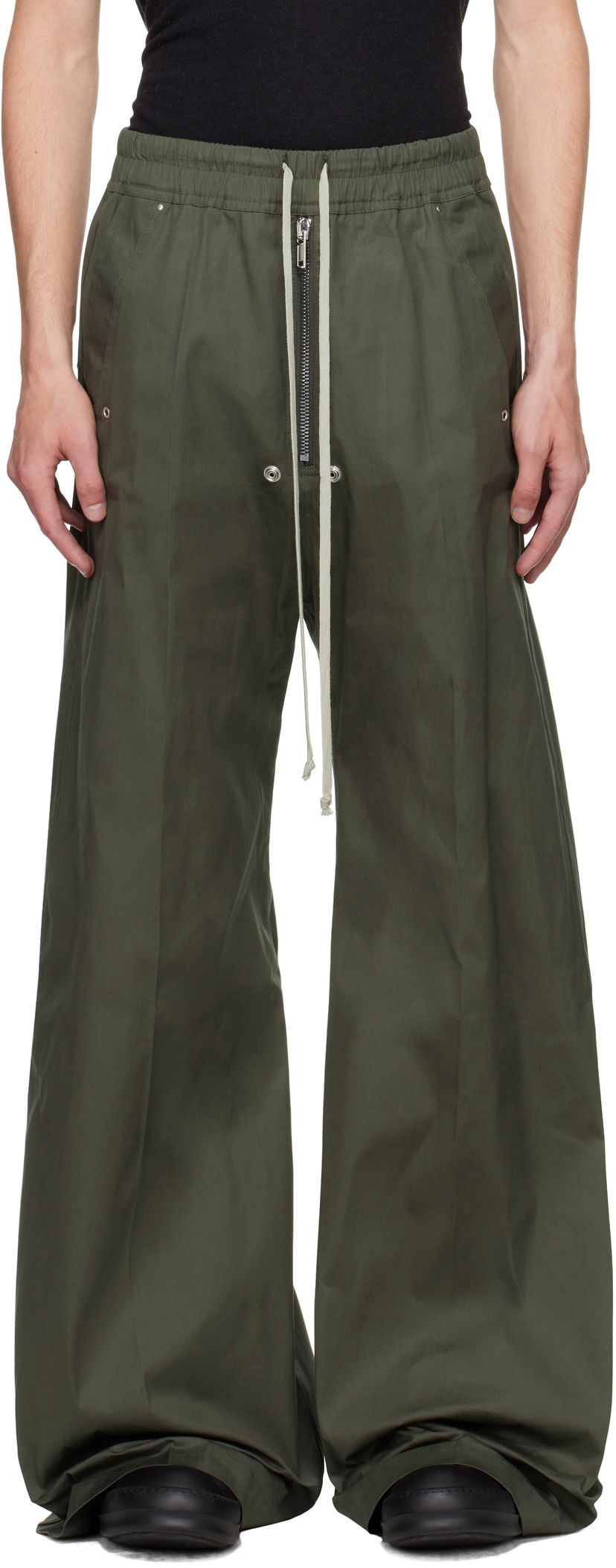 Панталони Rick Owens Rick Owens Concordians Wide Bela Trousers Зелено | RU02E1366 TE