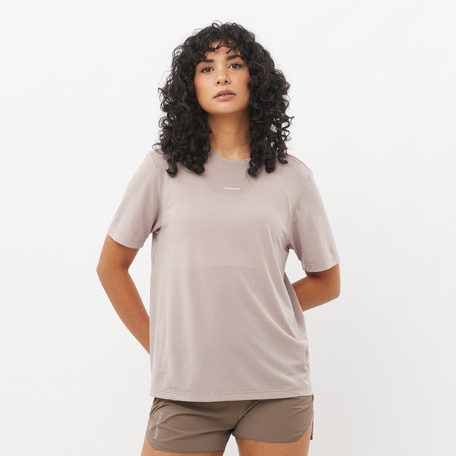 Тениска Salomon Shakeout Core Tee Лилаво | LC2425100